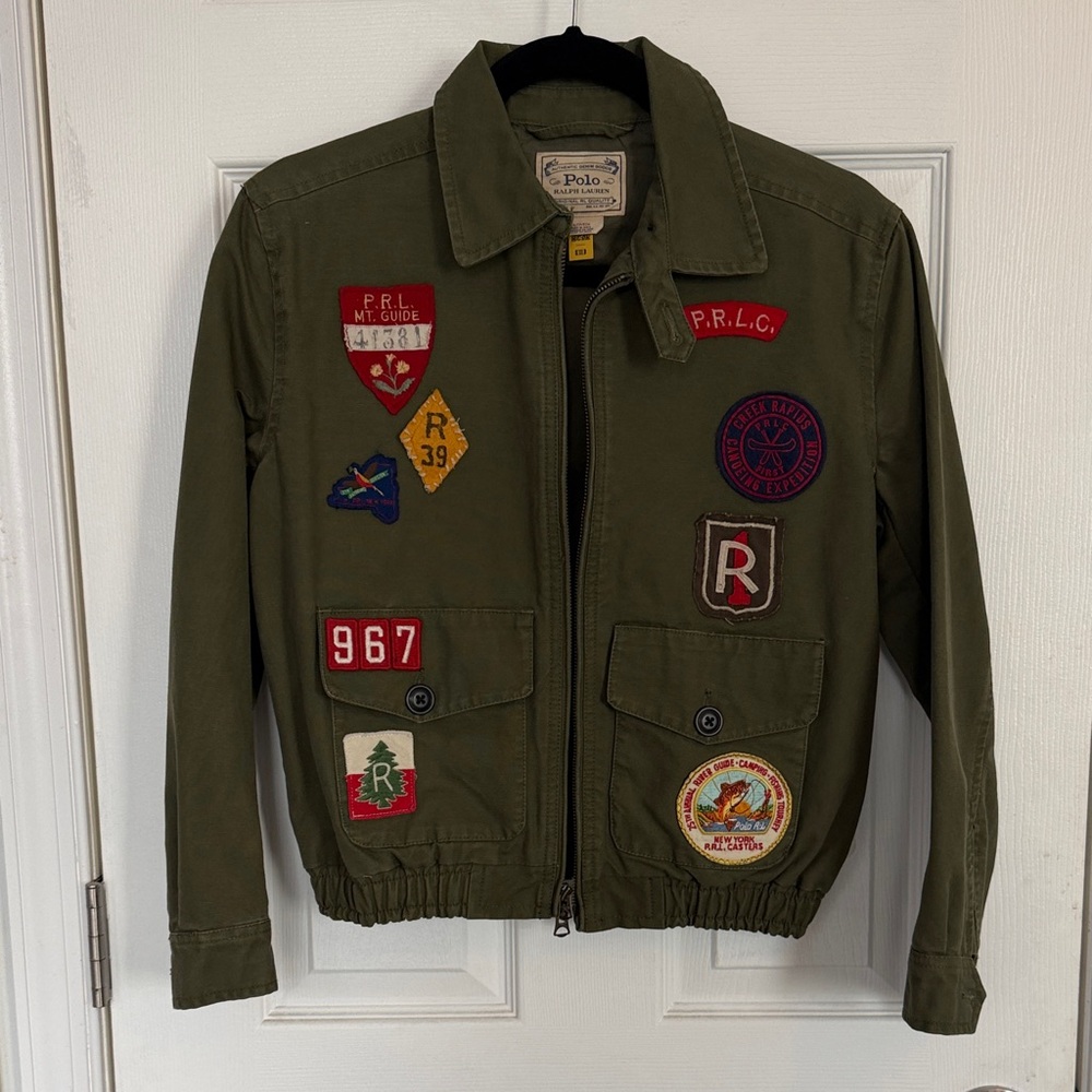 Polo Ralph Lauren Army Green Jacket with Patches